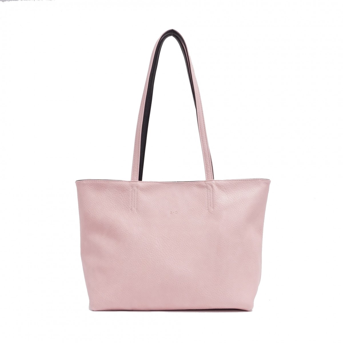 Brooke 2-in-1 Reversible Tote - Black / Pale Pink 